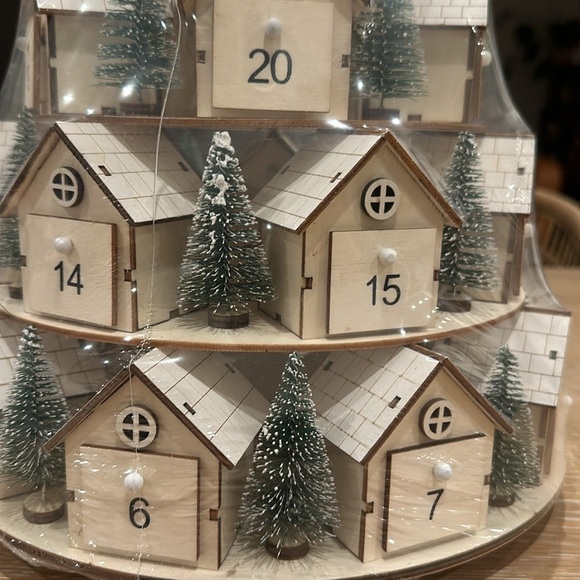 Hobby Lobby advent calendar house village rotating light up DIY wood - Picture 9 of 9